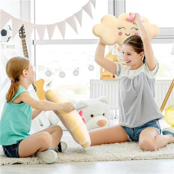 Pink Cloud Shaped Plush Throw Pillow Soft Cushion Decorative Bed Sofa Room Decor - Picture 6 of 8